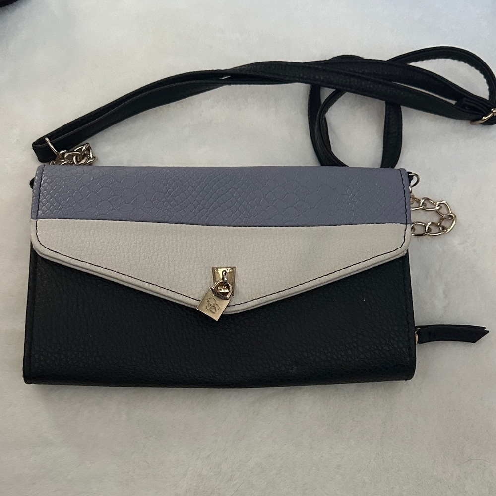 Elegant Black and Gray Women's Crossbody Bag